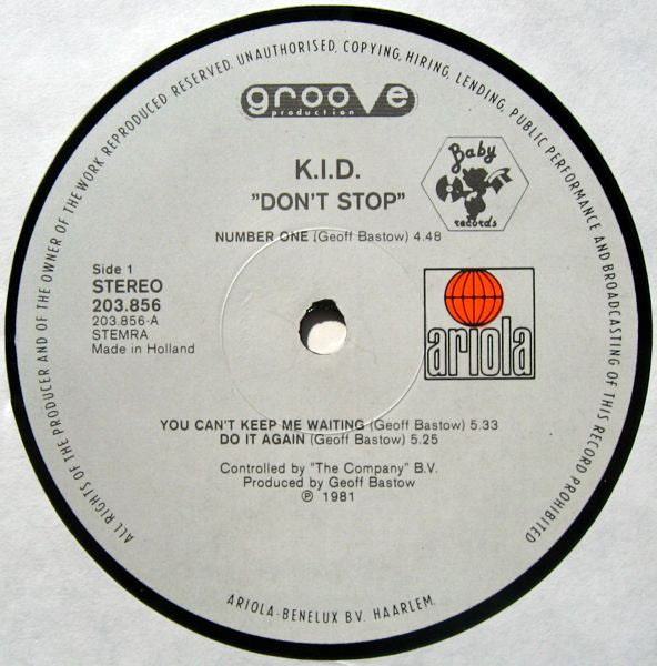 K.I.D. : Don't Stop (LP, Album)