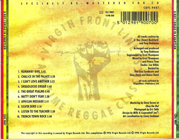 U-Roy : Dread In A Babylon (CD, Album, RE, RM)