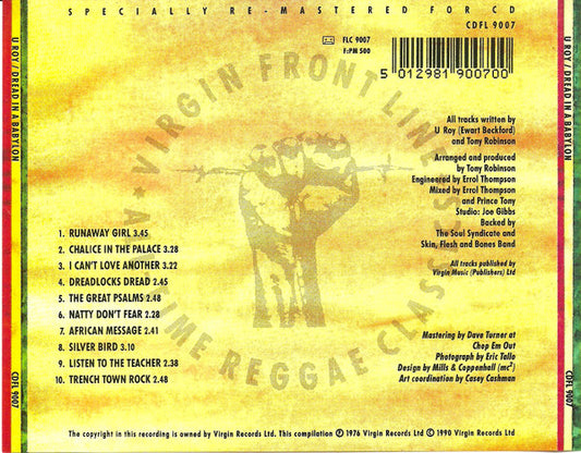 U-Roy : Dread In A Babylon (CD, Album, RE, RM)