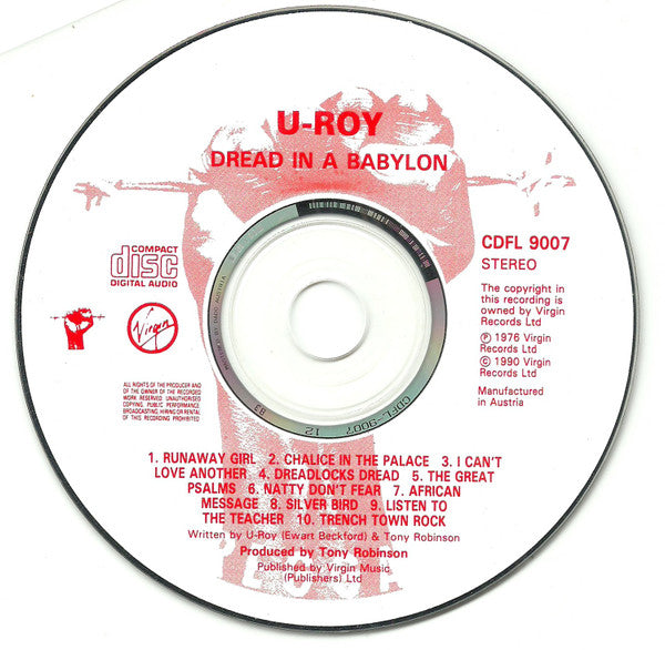 U-Roy : Dread In A Babylon (CD, Album, RE, RM)