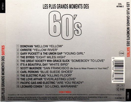 Various : Les Plus Grands Moments Des 60's (CD, Comp)