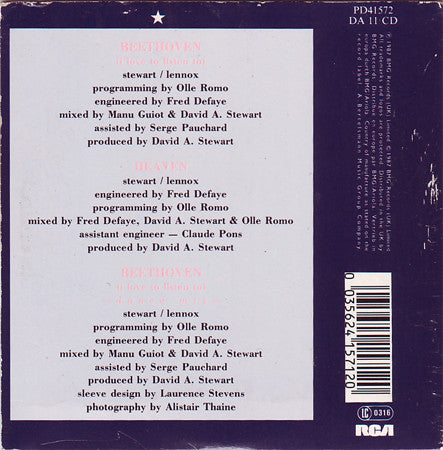 Eurythmics : Beethoven (CD, Maxi)