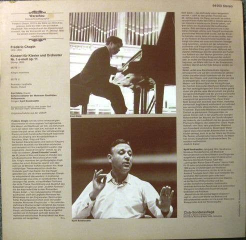 Frédéric Chopin, Moscow Philharmonic Orchestra, Kiril Kondrashin, Emil Gilels : Klavierkonzert Nr.1 (LP, Club)