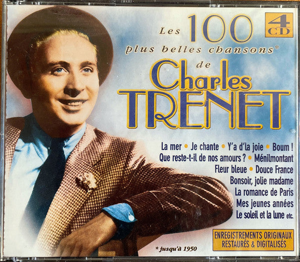 Charles Trenet : Les 100 Plus Belles Chansons De Charles Trenet (4xCD, Comp)