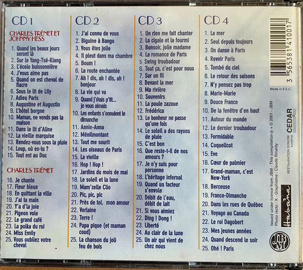 Charles Trenet : Les 100 Plus Belles Chansons De Charles Trenet (4xCD, Comp)