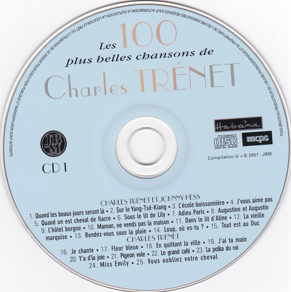 Charles Trenet : Les 100 Plus Belles Chansons De Charles Trenet (4xCD, Comp)