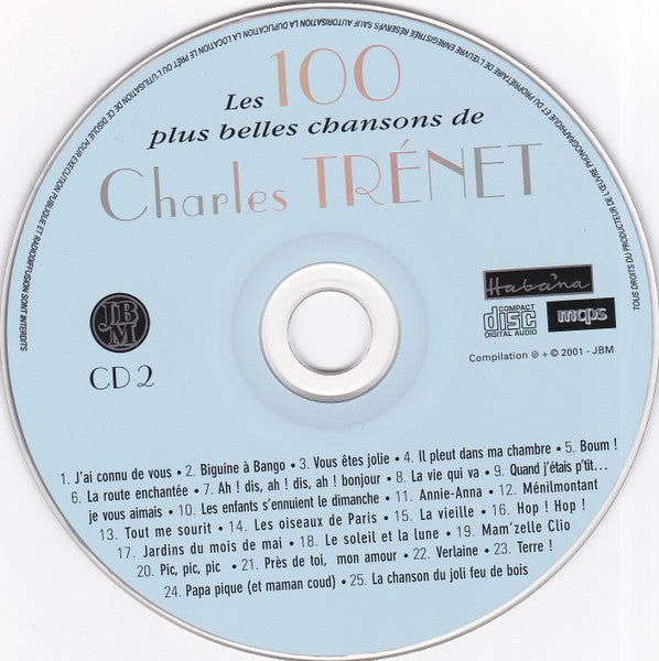 Charles Trenet : Les 100 Plus Belles Chansons De Charles Trenet (4xCD, Comp)