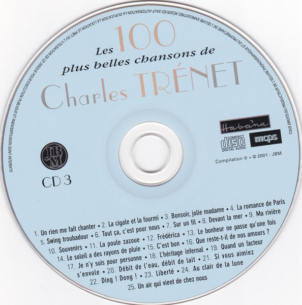 Charles Trenet : Les 100 Plus Belles Chansons De Charles Trenet (4xCD, Comp)
