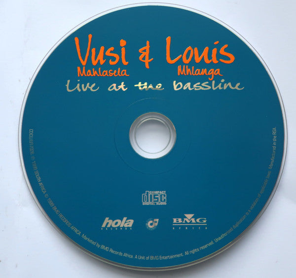 Vusi Mahlasela & Louis Mhlanga : Live At The Bassline (CD-ROM, Album)