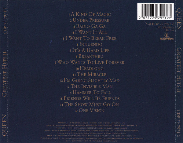 Queen : Greatest Hits II (CD, Comp, EMI)