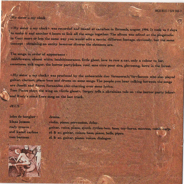 dEUS : My Sister = My Clock (CD, MiniAlbum, Mixed)