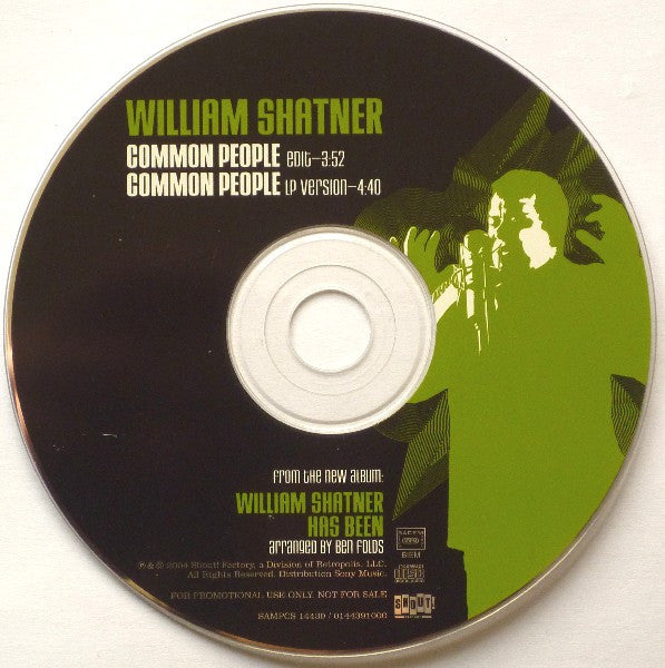William Shatner : Common People (CD, Single, Promo)