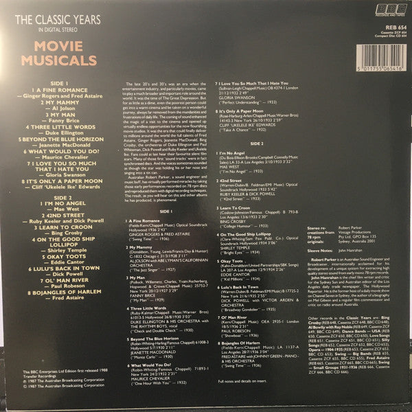 Various : Movie Musicals 1927 To 1936 (LP)