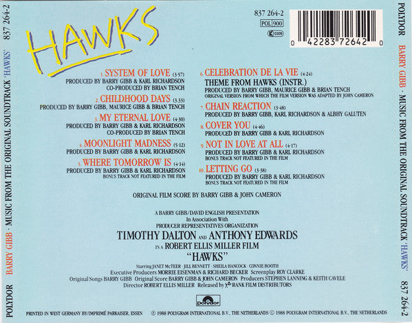 Barry Gibb : Music From The Original Soundtrack 'Hawks' (CD, Album)