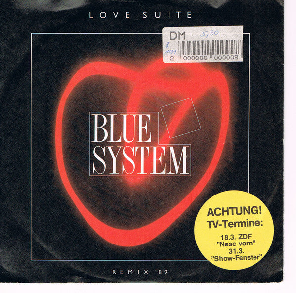 Blue System : Love Suite (Remix '89) (7", Single)