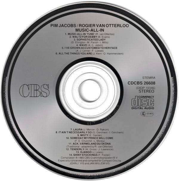 Pim Jacobs - Rogier Van Otterloo : Music-All-In (CD, Comp)
