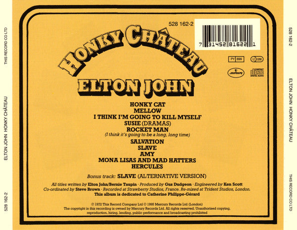 Elton John : Honky Château (CD, Album, RE)