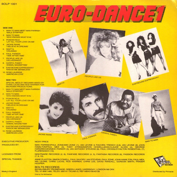 Various : Euro-Dance 1 (LP, Comp, P/Mixed)