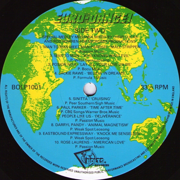 Various : Euro-Dance 1 (LP, Comp, P/Mixed)