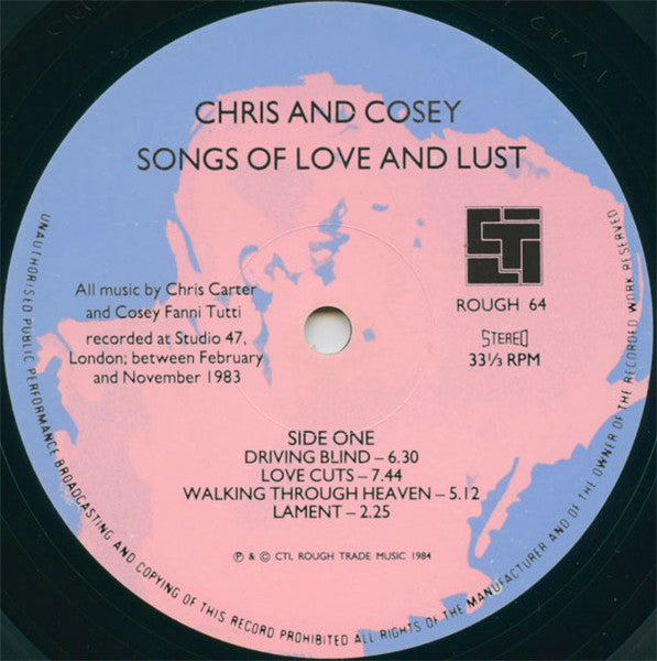 Chris & Cosey : Songs Of Love & Lust (LP, Album)