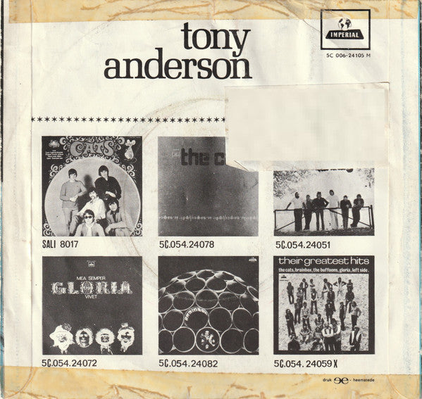Tony Anderson (15) : Don't Speak Of Love / Please Let Me Tell You (7", Single)