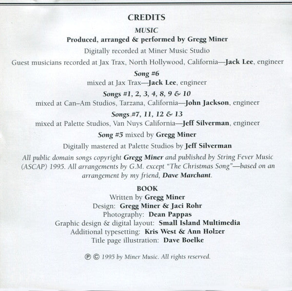 Gregg Miner : A Christmas Collection Volume Two (CD, Album)