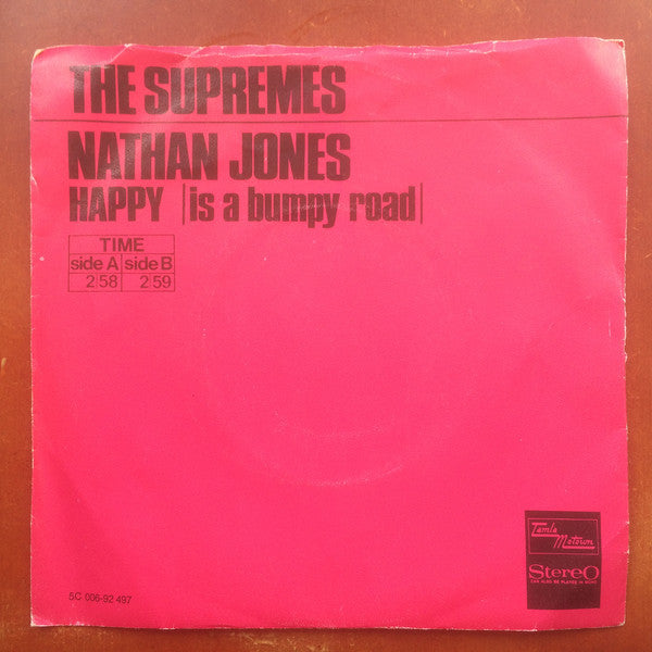 The Supremes : Nathan Jones (7", Pin)