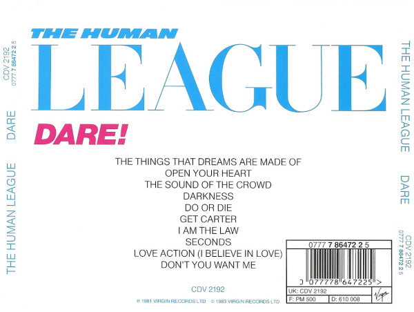 The Human League : Dare! (CD, Album, RE)