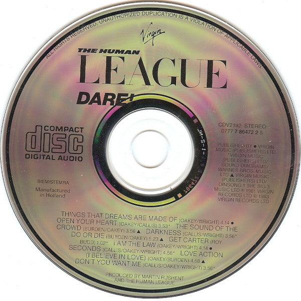 The Human League : Dare! (CD, Album, RE)
