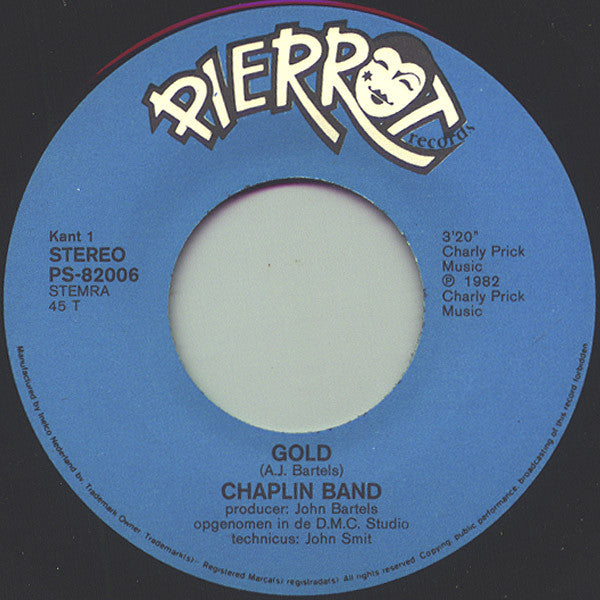 The Chaplin Band : Gold (7", Single)