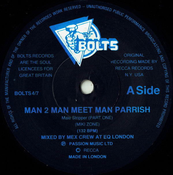 Man 2 Man Meets Man Parrish : Male Stripper (Special U.K. Mixes) (7", Single, Orl)