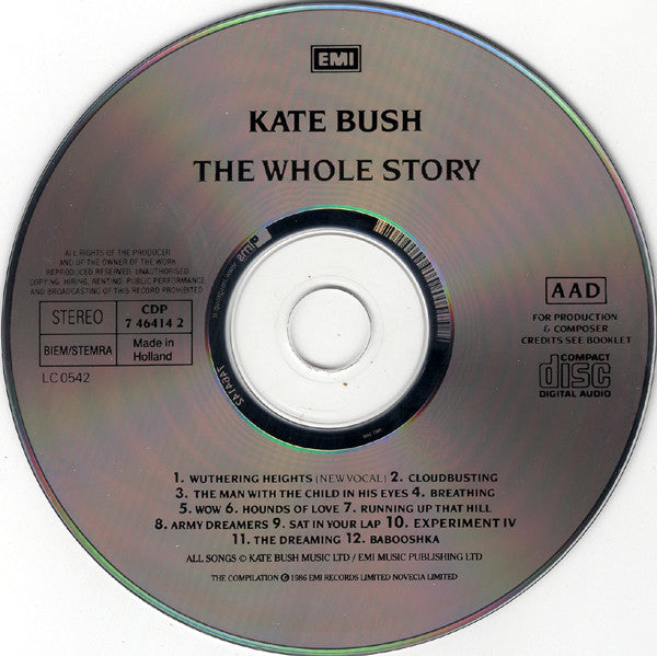 Kate Bush : The Whole Story (CD, Comp, RE)