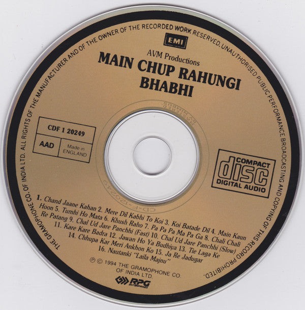 Chitragupta, Rajinder Krishan : Main Chup Rahungi / Bhabhi (CD, Comp)