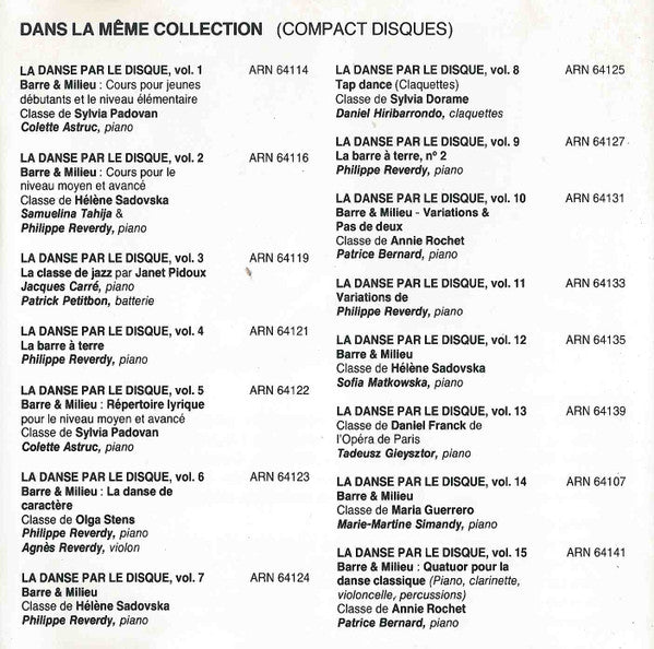 Philippe Reverdy : La Danse Par Le Disque, Vol. 4 - La Barre A Terre (CD, Album, RE)