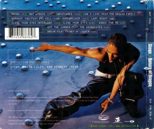 Sisqo : Return Of Dragon (CD, Album, Enh, Ltd, Dig)