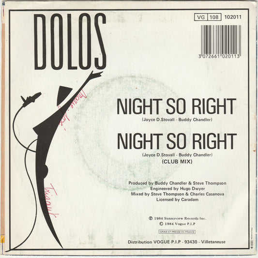 Dolos : Night So Right (7", Single)