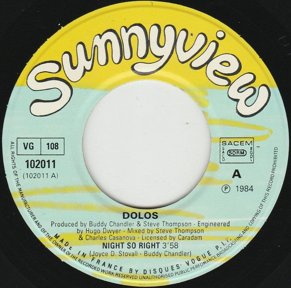Dolos : Night So Right (7", Single)