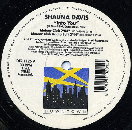 Shauna Davis : Into You (12")