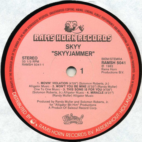 Skyy : Skyyjammer (LP, Album)