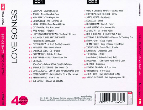 Various : Alle 40 Goed - Love Songs (2xCD, Comp)