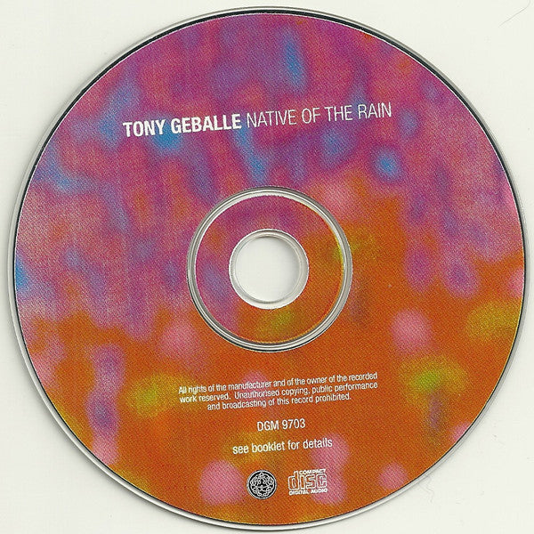 Tony Geballe : Native Of The Rain (CD, Album)