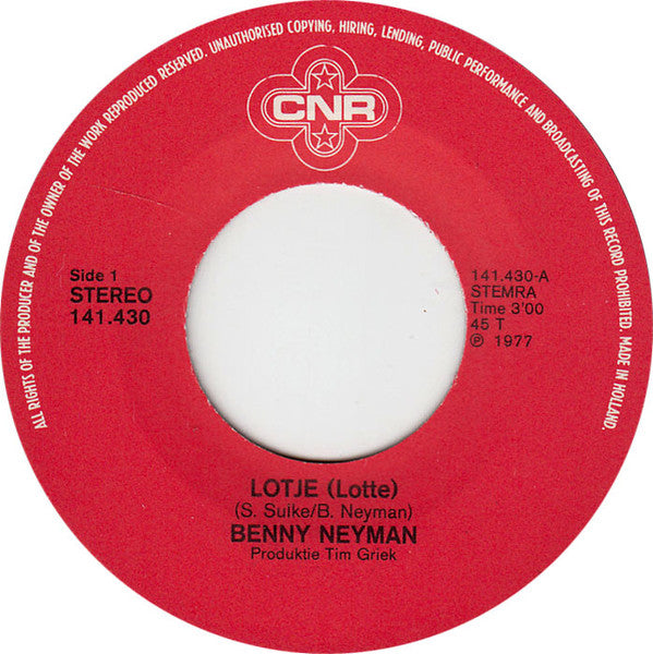 Benny Neyman : Lotje  (7", Single)