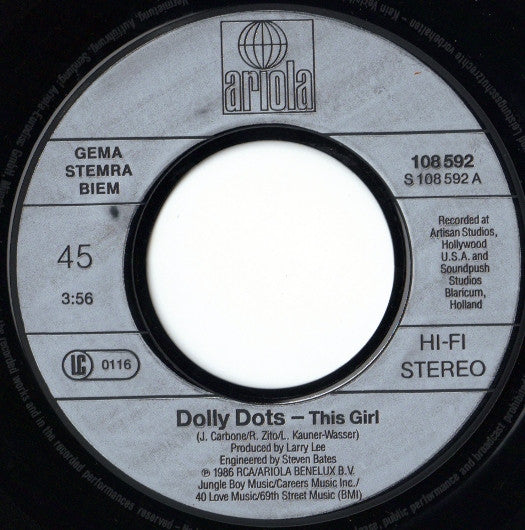 Dolly Dots : This Girl (7", Single)
