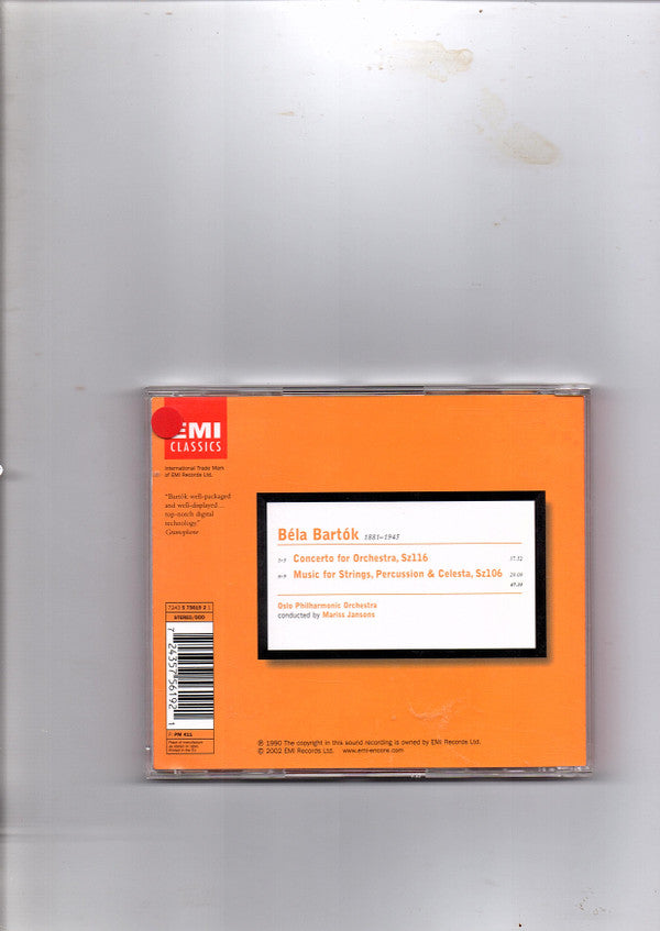 Béla Bartók, Oslo Filharmoniske Orkester, Mariss Jansons : Concerto For Orchestra; Music For Strings, Percussion And Celesta (CD, Album)