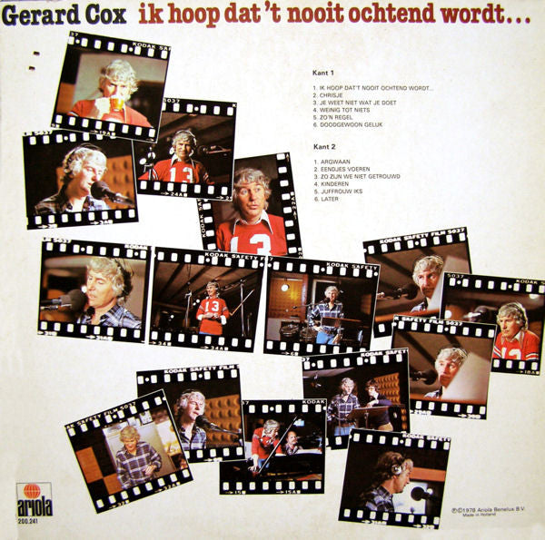 Gerard Cox : Ik Hoop Dat 't Nooit Ochtend Wordt (LP, Album, RE)