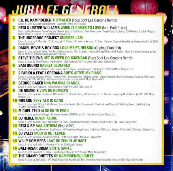 Various : F.C. De Kampioenen 2 - Jubilee General! (CD, Comp)