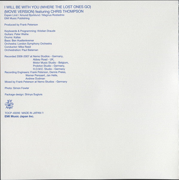 Sarah Brightman : I Will Be With You (Where The Lost Ones Go) (Movie Version) (CD, Single)