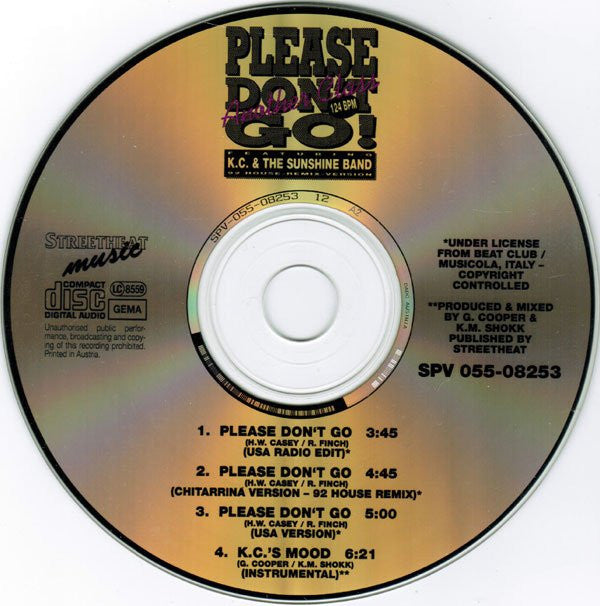 Another Class Featuring KC & The Sunshine Band : Please Don't Go (92 House-Remix-Version) (CD, Maxi)