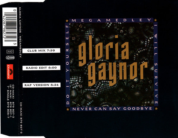 Gloria Gaynor : Megamedley (CD, Maxi)