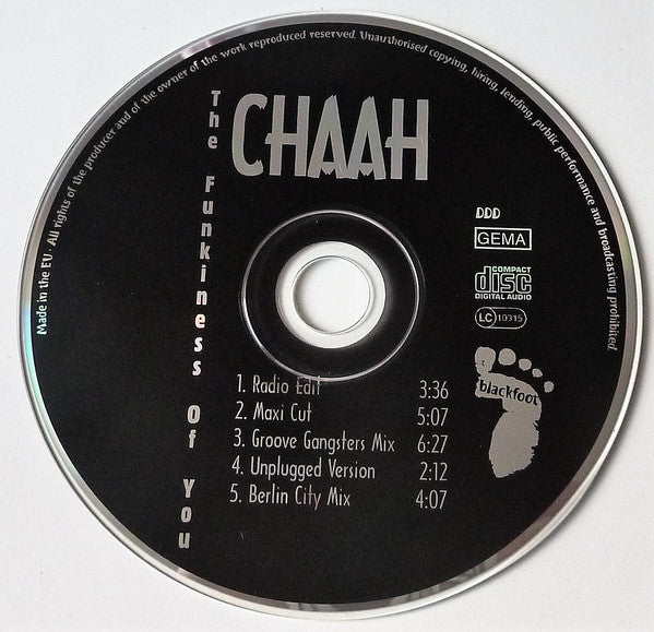 Chaah : The Funkiness Of You (CD, Maxi)